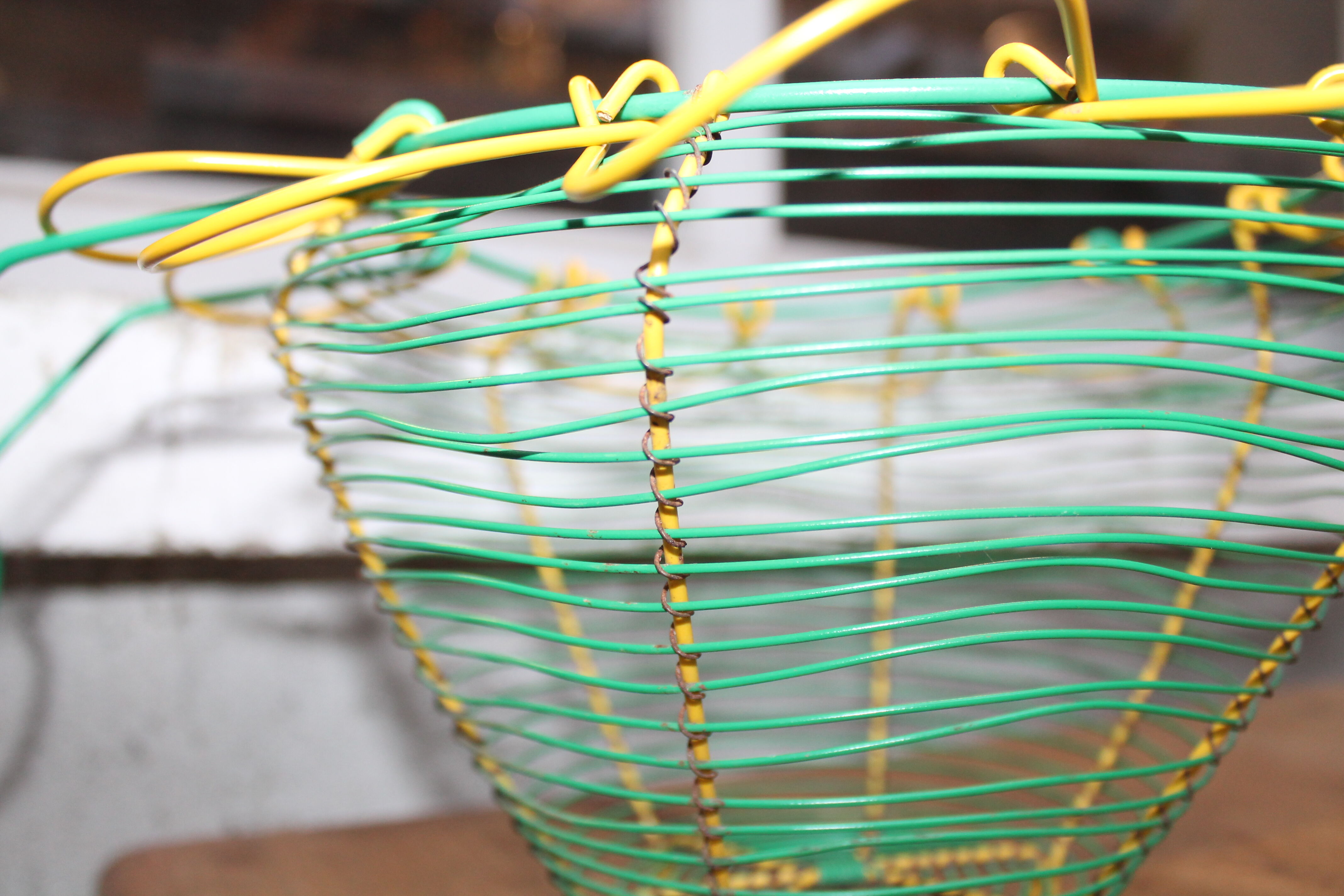 Yellow and green salad basket