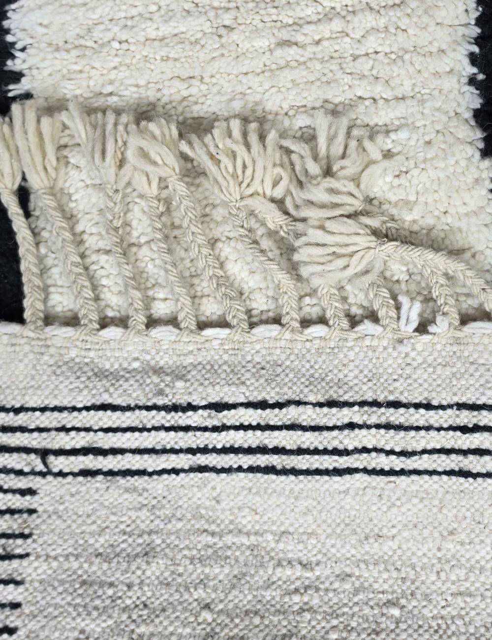 Tapis Corridor Blanc et Noir - 193 x 54 cm