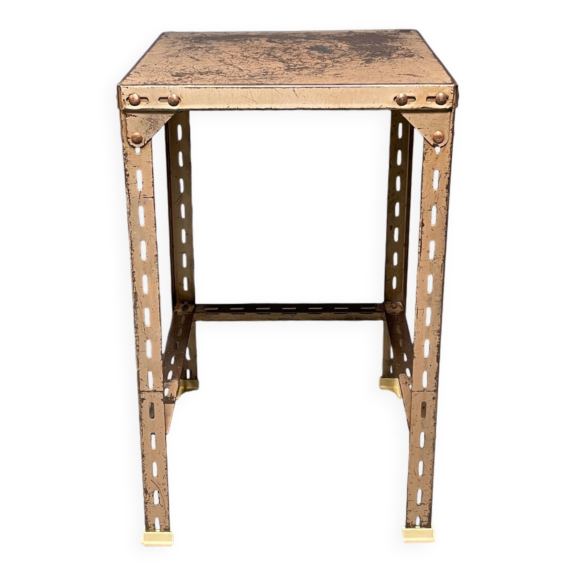 Industrial vintage iron side table