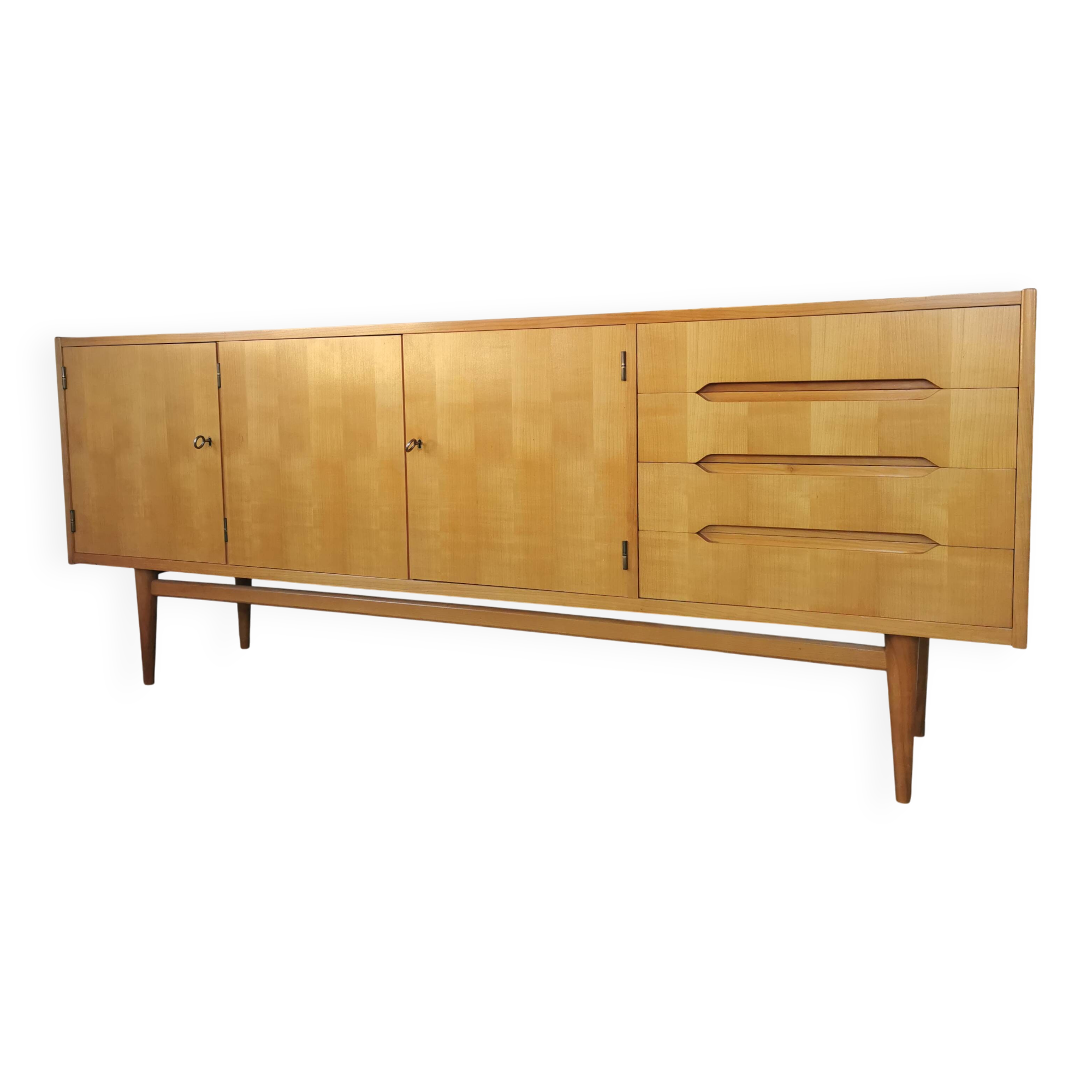 Sideboard in blond wood, 1970
