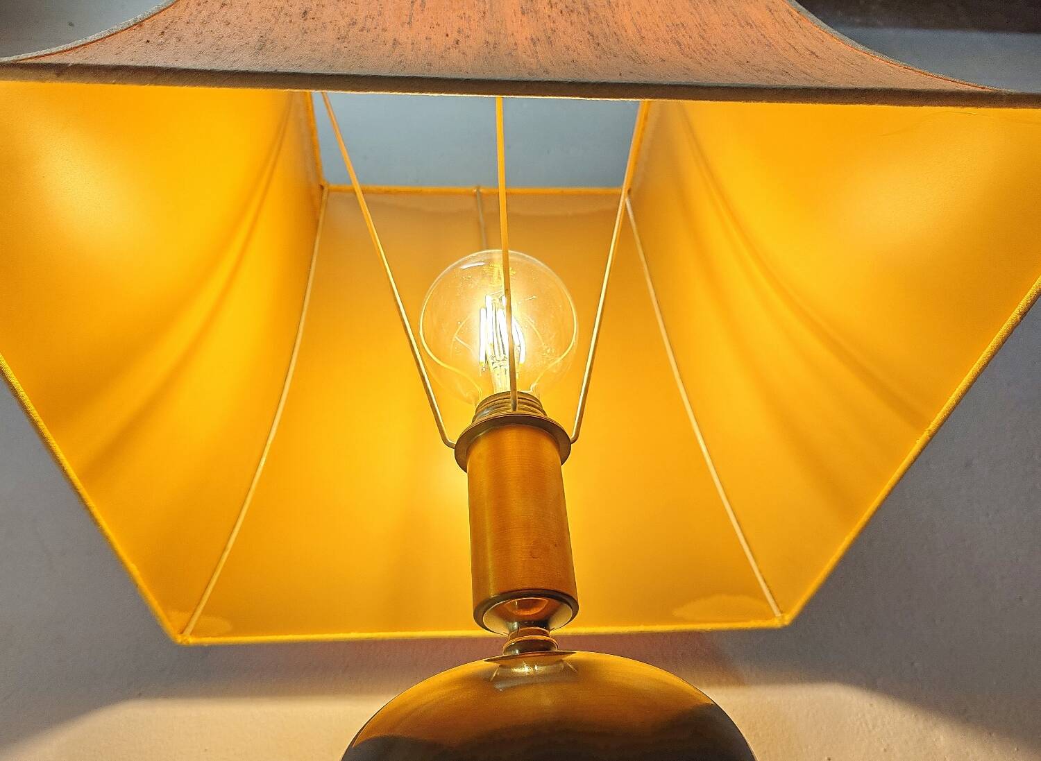 Large Regency black marble barber lamp