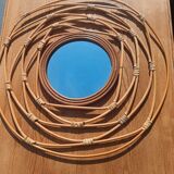 Rattan mirror, bohemian