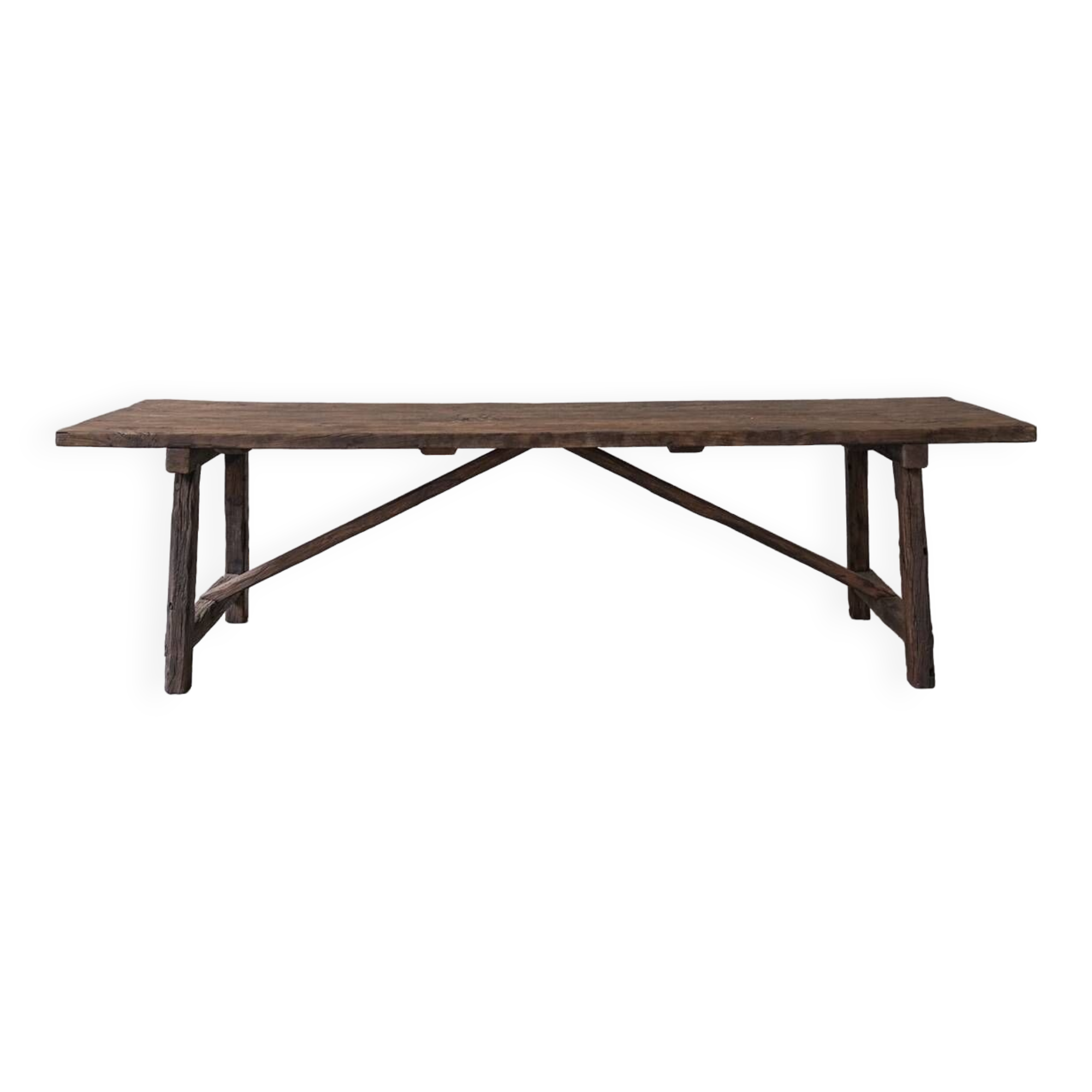 Antique French Large Oak Dining Table