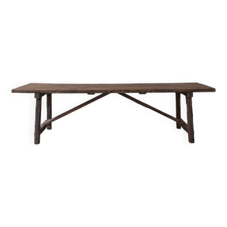 Antique French Large Oak Dining Table