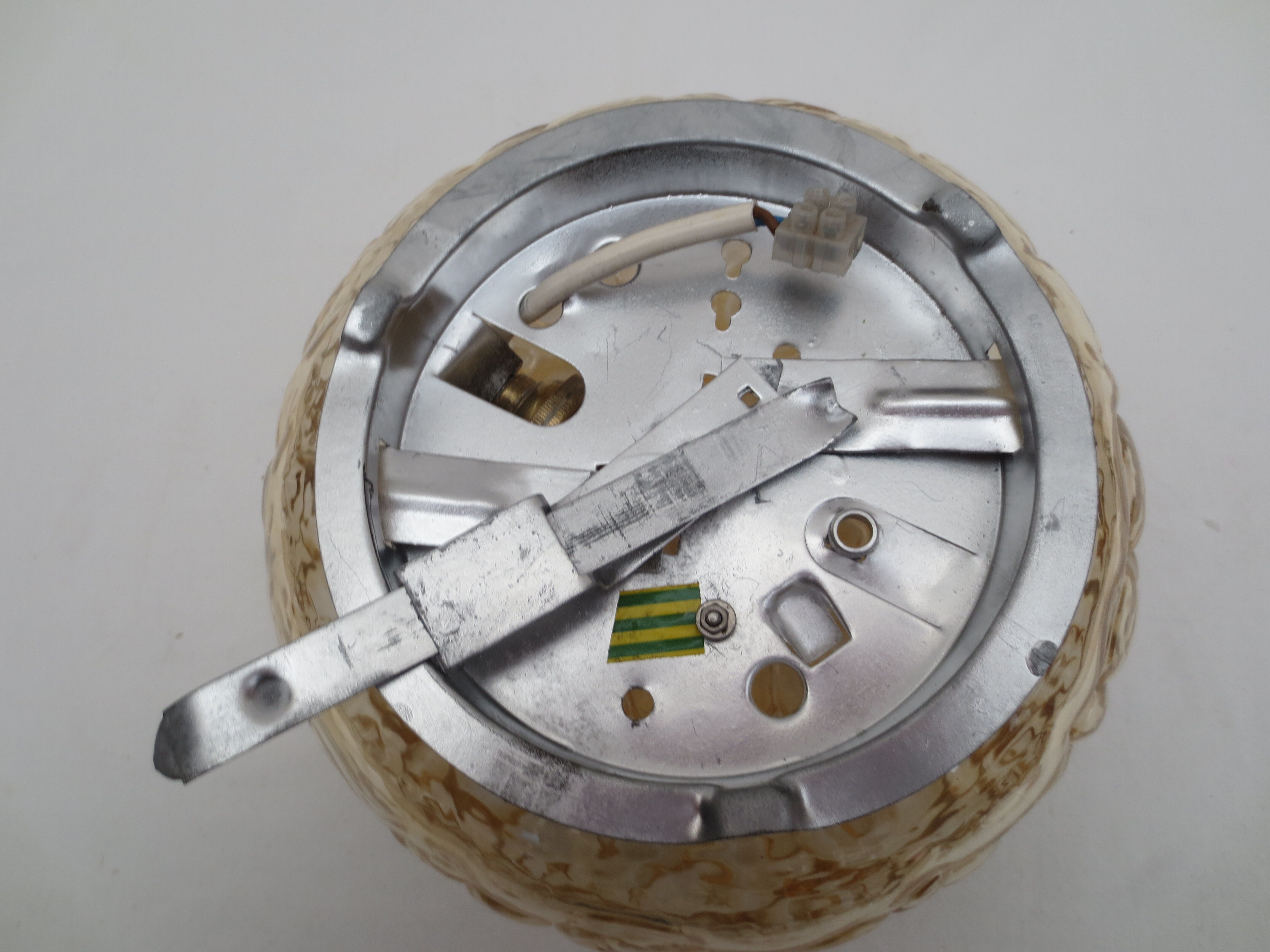 Old wall lamp molded glass, bubble decoration