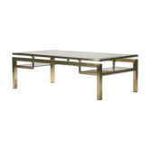 Table basse laiton Guy Lefevre pour Jansen des années 70