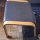 Ikea leather footstool pouf 2000s france scandinavian style knisa model color