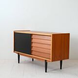 Scandinavian sideboard black accents