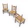 3 x Antique provincial ladderback child's chair / rush seat / 1930s