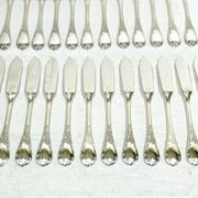 Christofle – 12-piece silver-plated fish cutlery set, Marly model