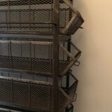 Industrial-style metal bookcase