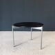 Midcentury Modern Leather Tripod Stool by Uno & Östen Kristiansson for Luxus, Sweden, 1960s