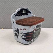 Aluminia Tenera salt cellar for Royal Copenhagen Denmark, 1950s-60s.