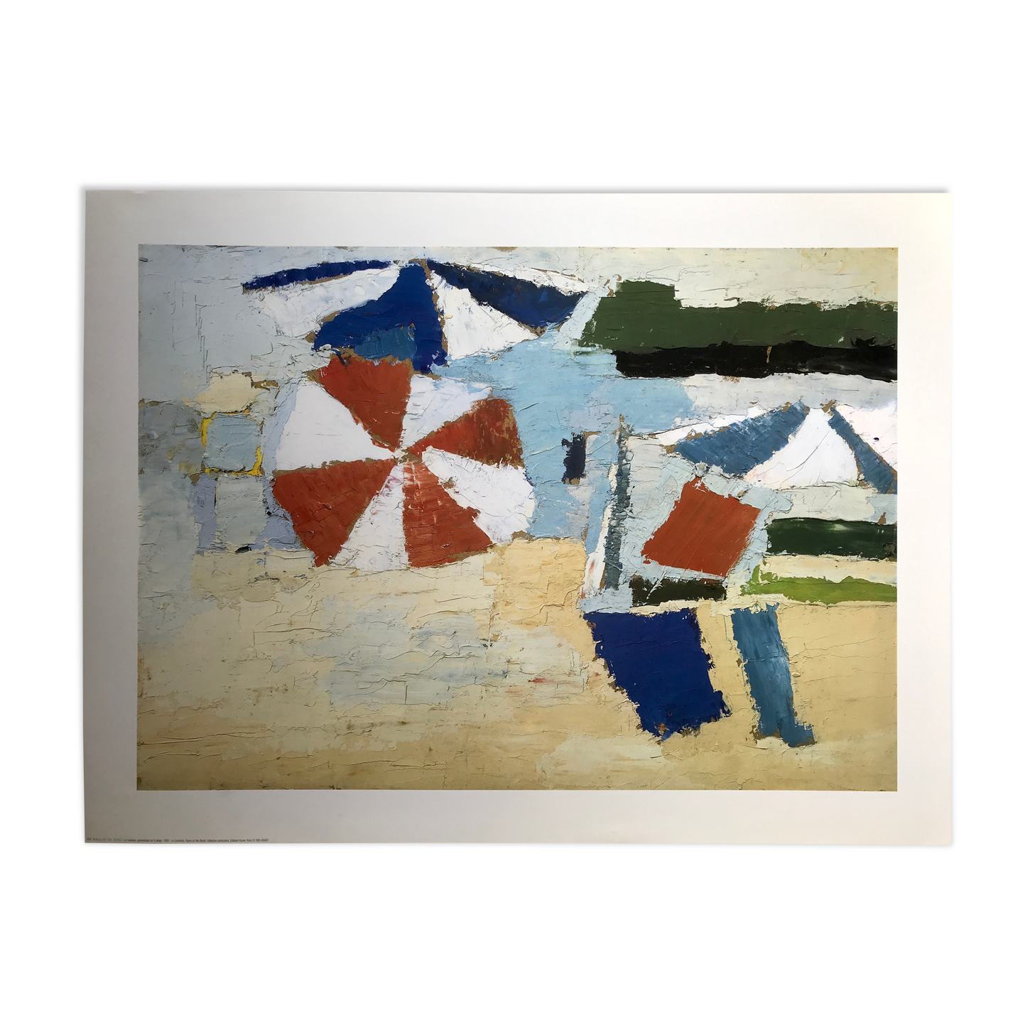 Poster Nicolas de Staël, Le Lavandou, character on the beach, 1991