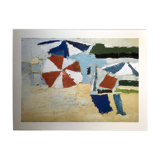 Poster Nicolas de Staël, Le Lavandou, character on the beach, 1991