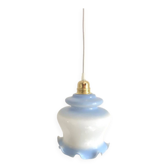 Opaque glass tulip pendant light