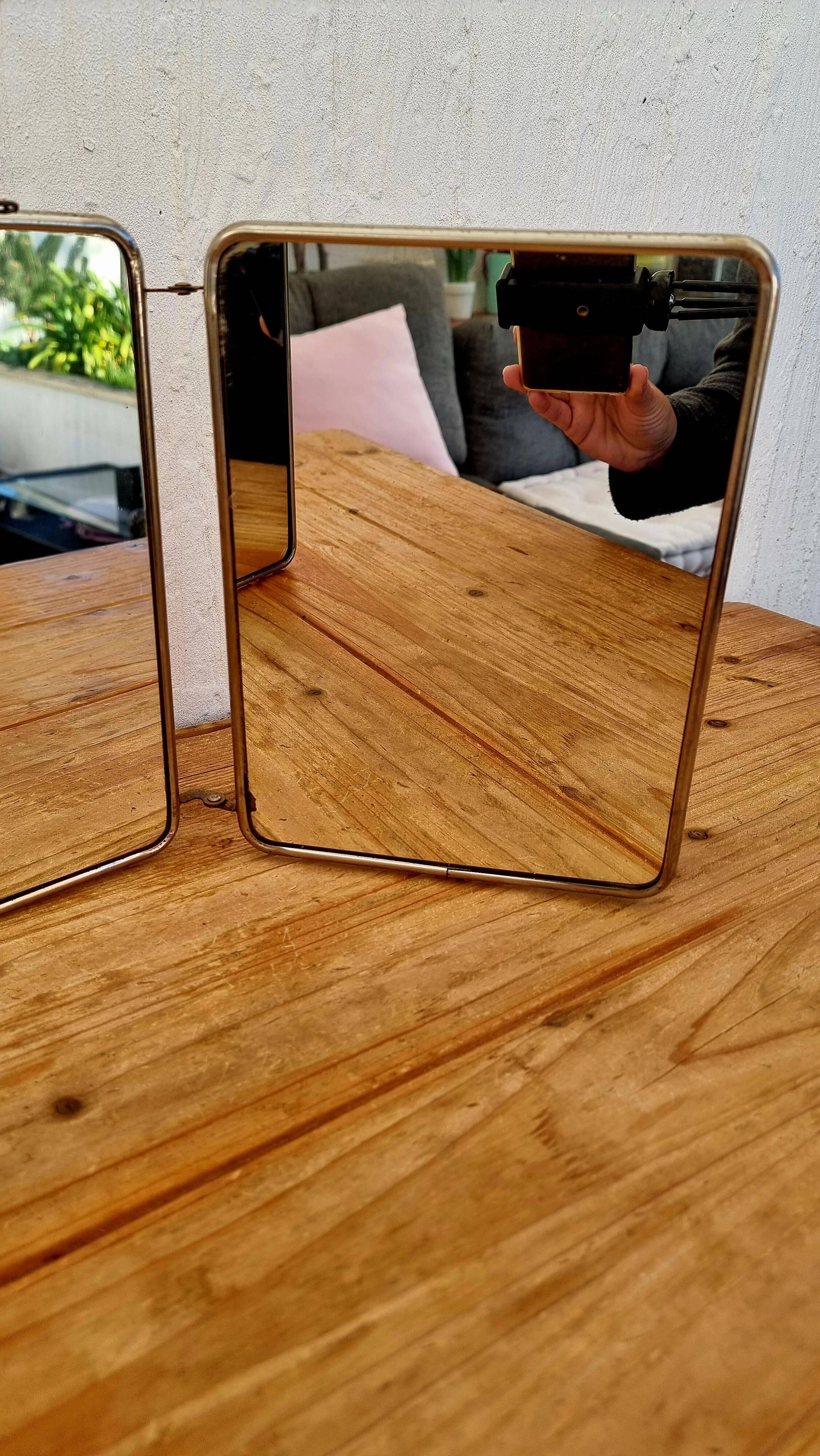 Miroir triptyque pliant vintage