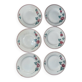Lot 6 burgundia soup plates Ceranord St-Amand