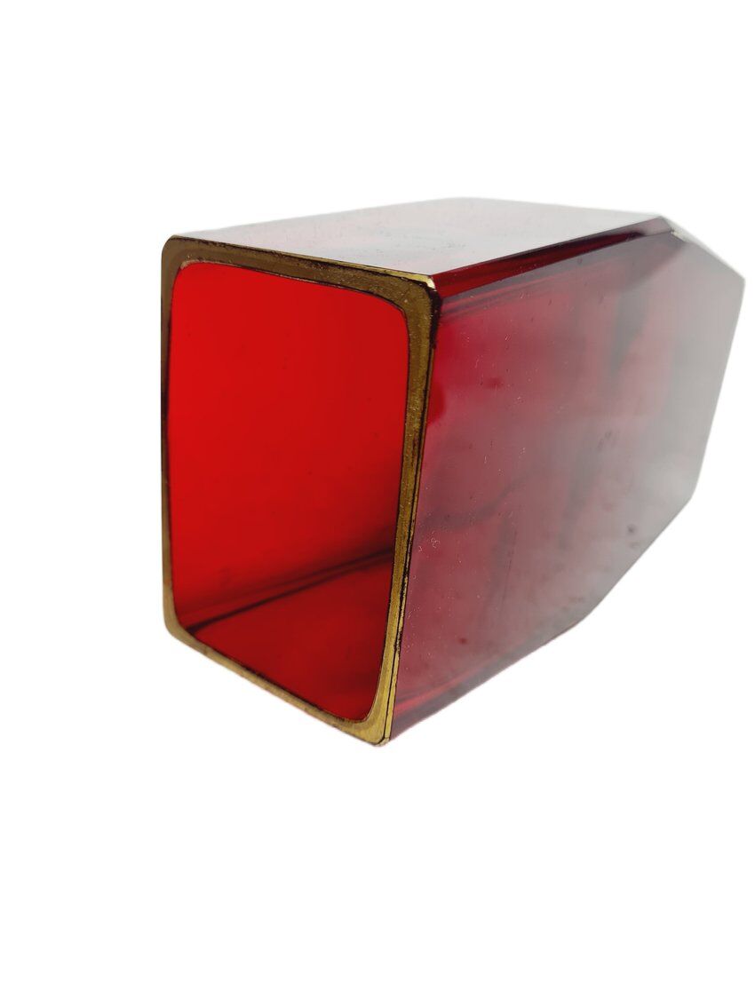 Art Deco glass vase by Joseph Hoffmann from Moser, Czechoslovakia, 1930s