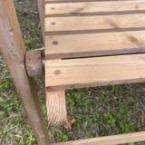 Folding wooden slatted garden chair