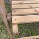 Folding wooden slatted garden chair