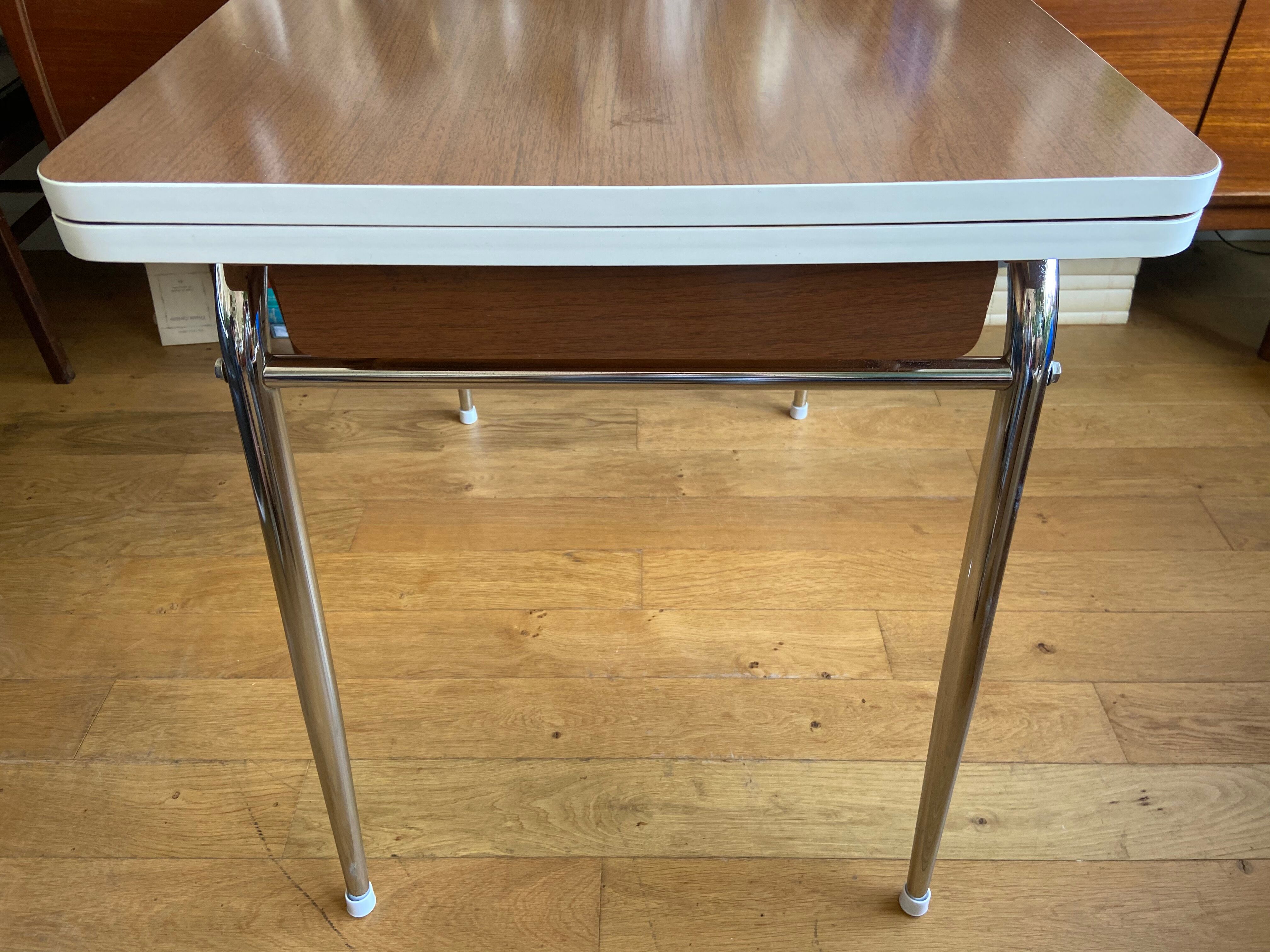 Formica table with extension cords