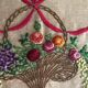 old oval placemat handmade embroidery 36x50