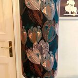 Vintage Doria lamp in green opaline glass with internal lighting by Doria Leuchten, 1970s.