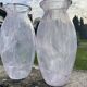 Pair of Blown Glass Soliflore Vases – Purple Marbled Effect (Spat