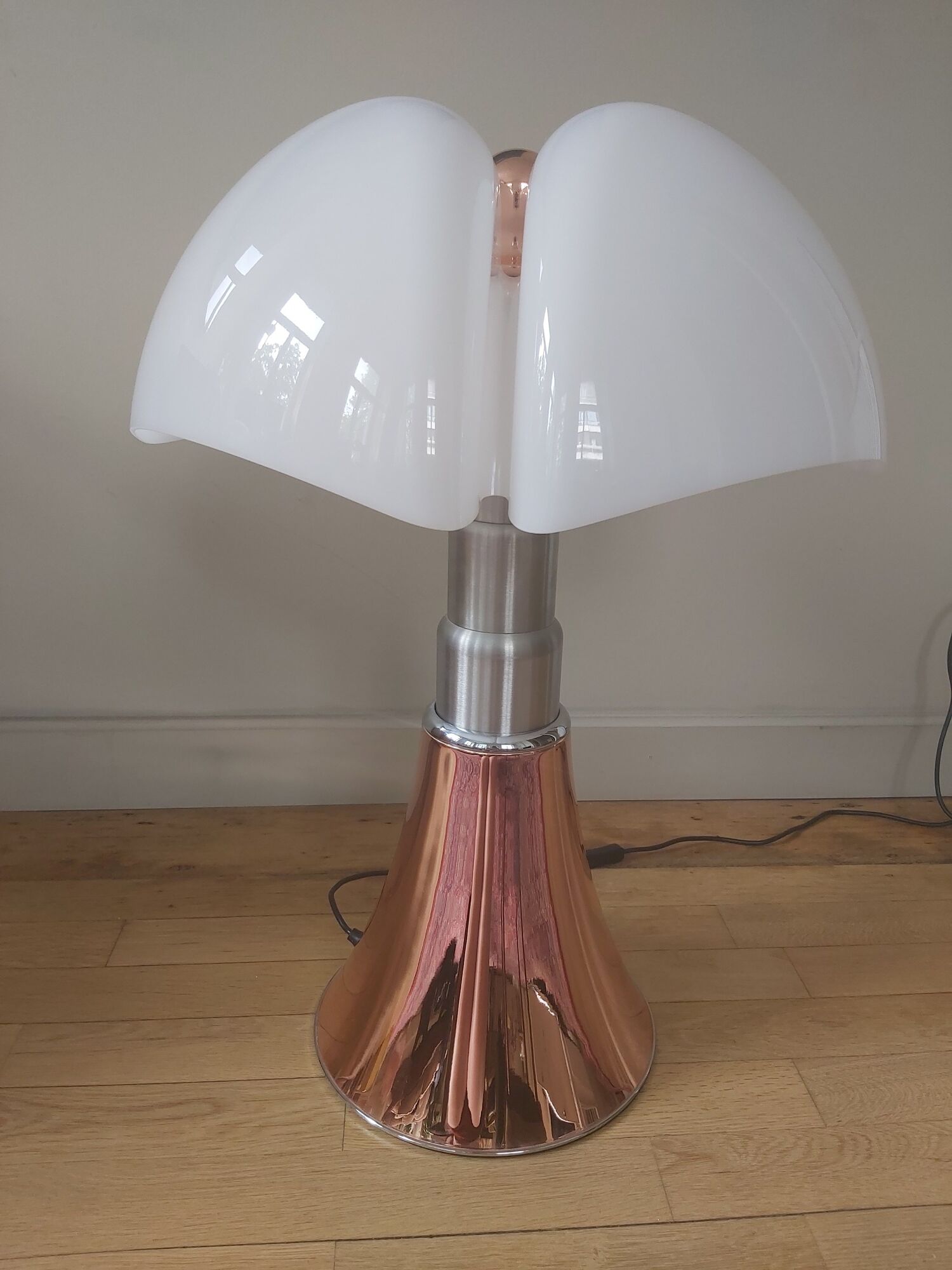Pipistrello lamp for Martinelli Luce by Gae Alenti, large model copper version, LED