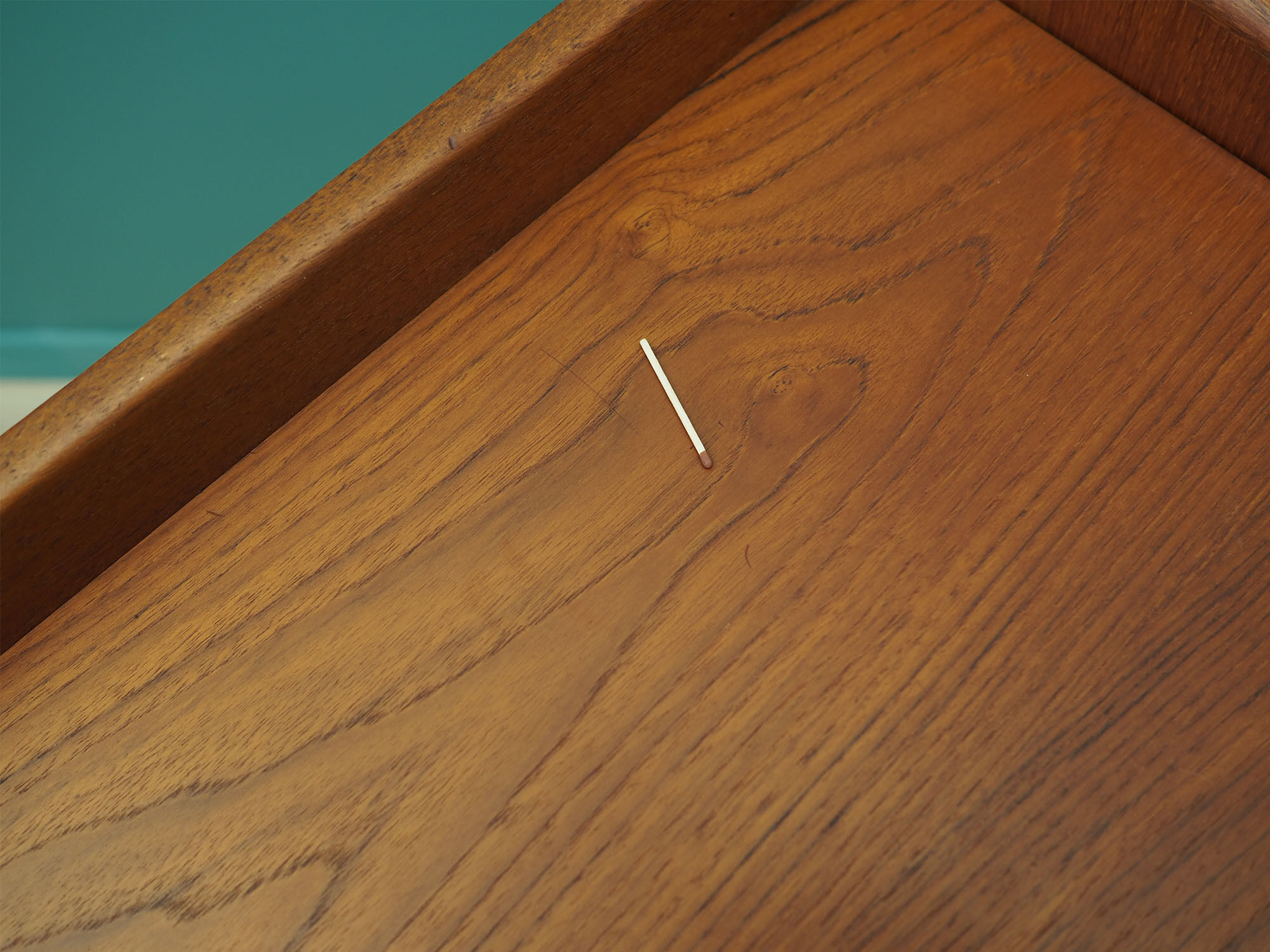 Coiffeuse en teck, design scandinave, années 1960, fabriquée par SW Finland