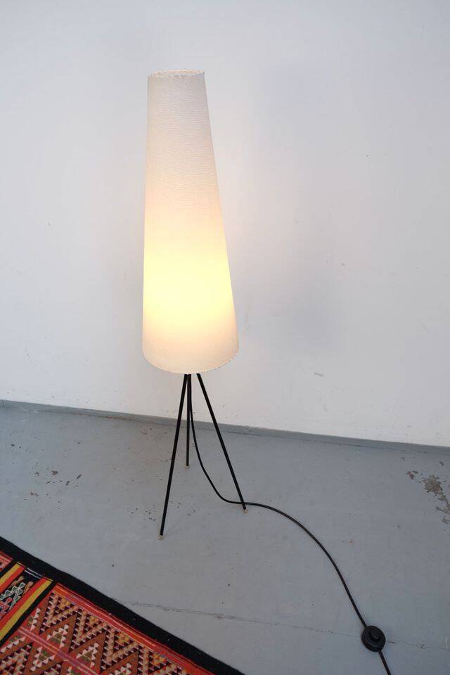 Vintage 1960s floor lamp, retro Mid-Century style.