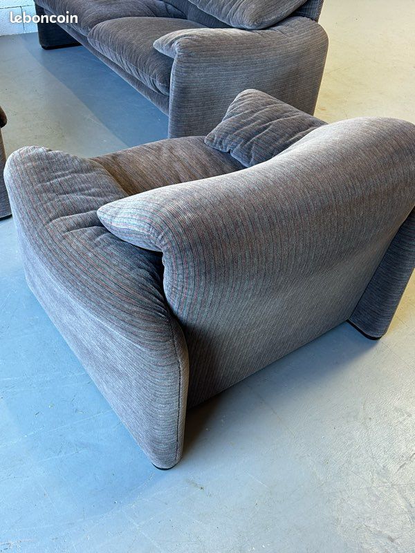 Vintage Cassina Maralunga Sofa Set