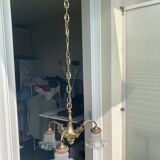 Chandelier " Art Nouveau " Bronze Solid gilded