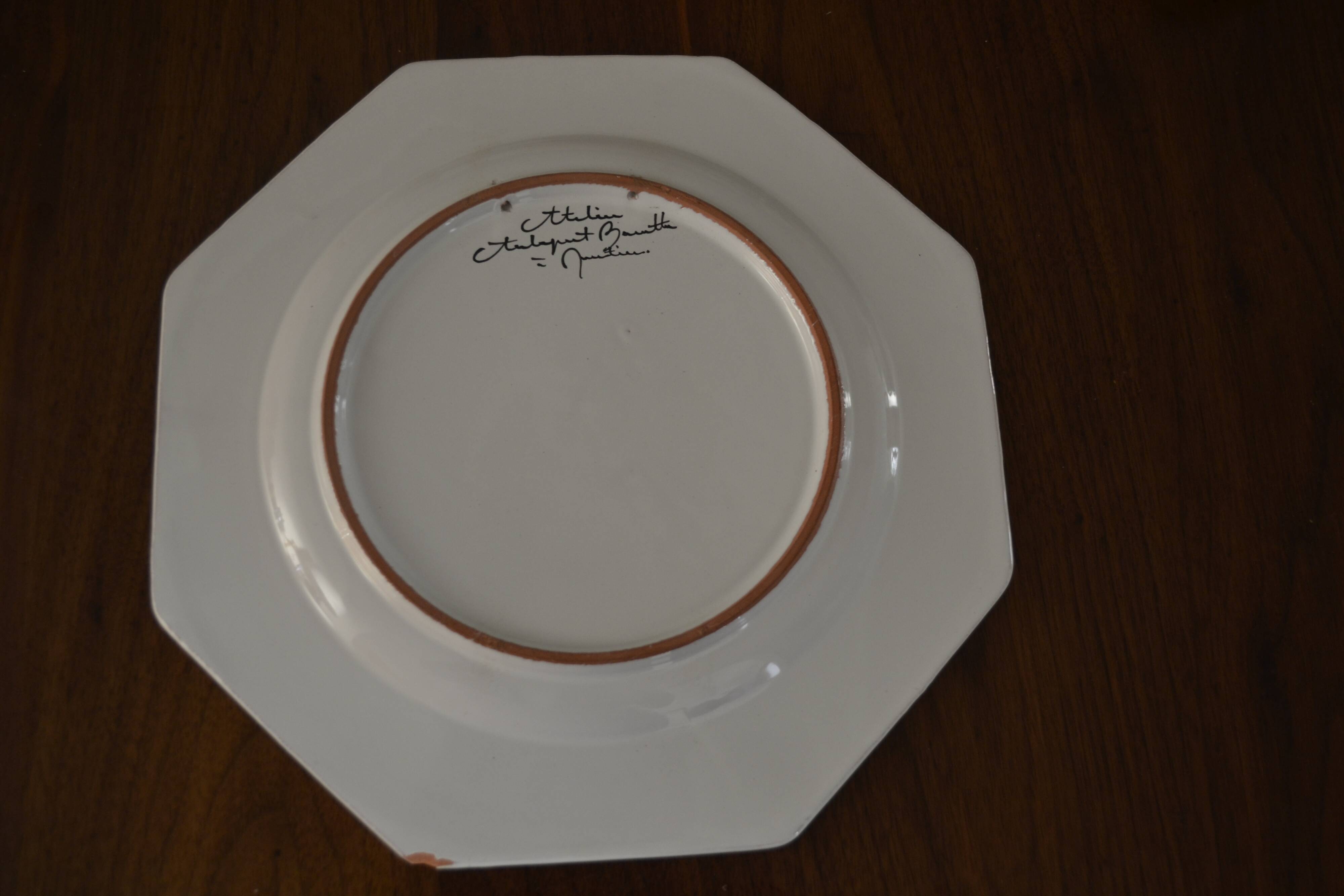 Decorative plate of moutiers