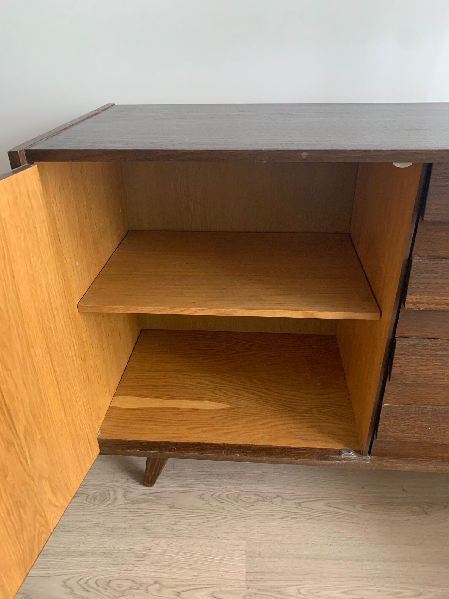 Vintage oak chest of drawers Jiri Jiroutek 1960