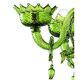 Contemporary Translucent Green Murano Style Glass Chandelier
