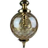 60s 70s ceiling lamp hanging lamp by Glashütte Limburg Germany Space Age