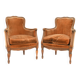 Paire de fauteuils bergère de style Louis XV