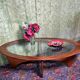 Table basse vintage rétro vintage ovale en teck par GPlan 1960