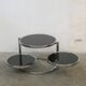 Table basse vintage Leitmotiv Swivel en métal chromé et verre, Pays-Bas 1970-1980