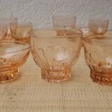 12 verres en verre ambré, 1960
