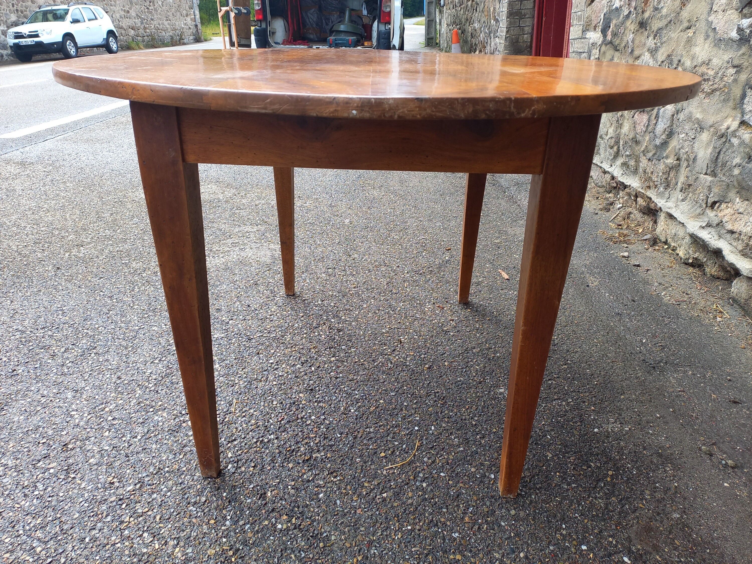 Oval farmhouse table 130 cm