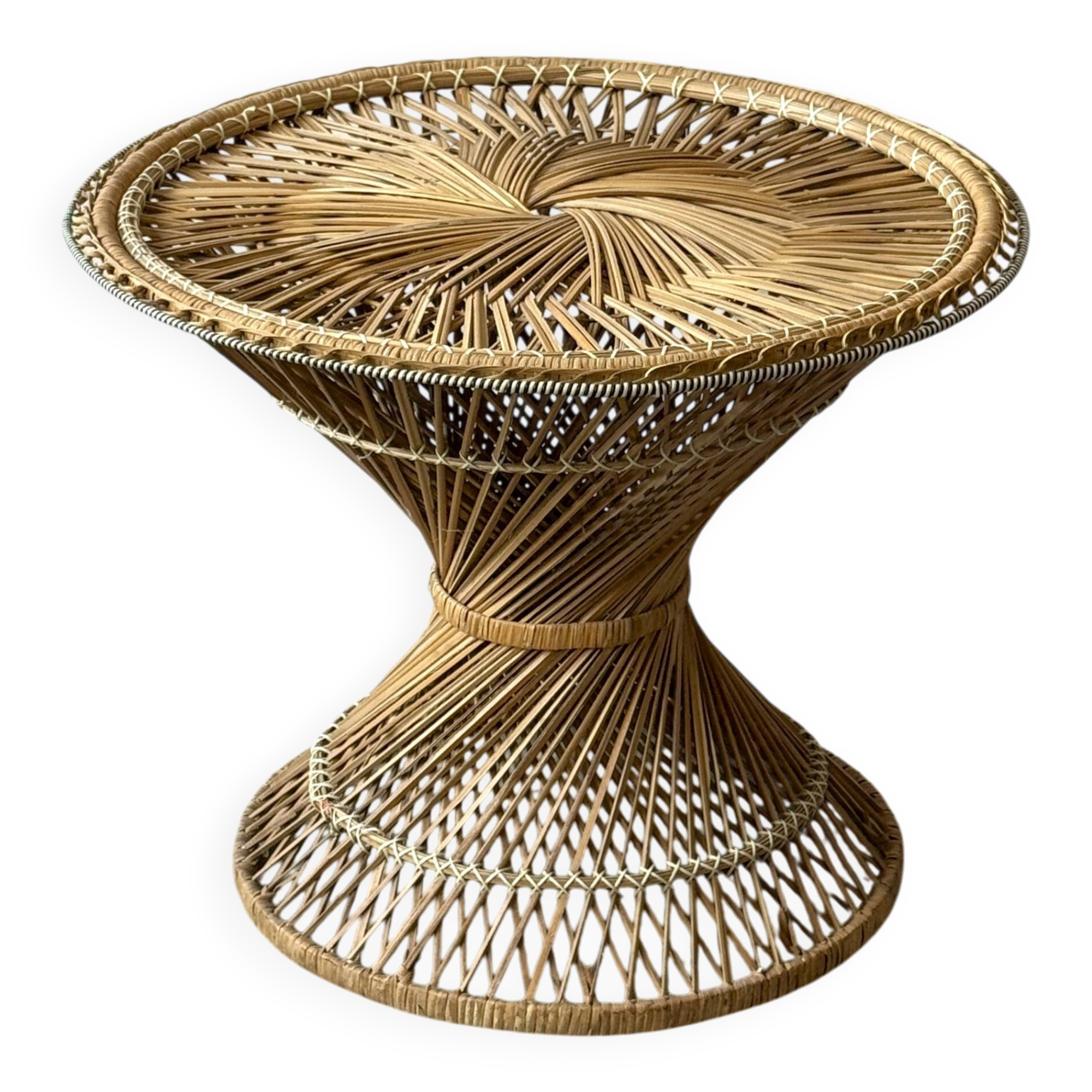 Wicker Coffee Table, Denmark, Vintage