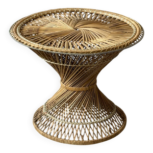 Table basse en osier,
