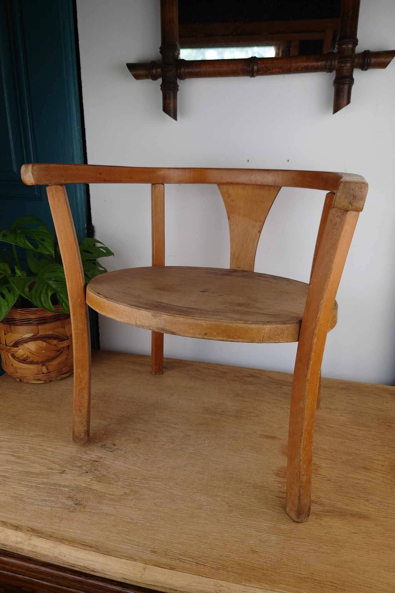 Antique Wooden Children's Chair - Baumann Style