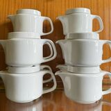 Sarreguemines white porcelain teapots from the 70s (X10)