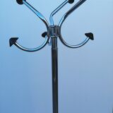 Chrome parrot coat rack, vintage 1970s