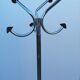 Chrome parrot coat rack, vintage 1970s