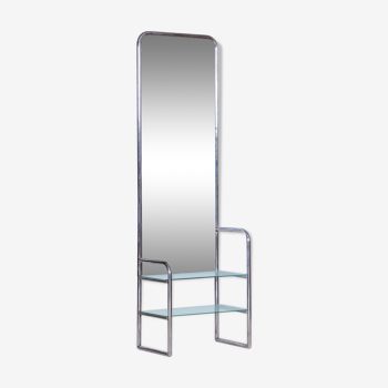 Bauhaus dressing mirror by mucke-melder, chrome-plated steel, czechia, 1930s